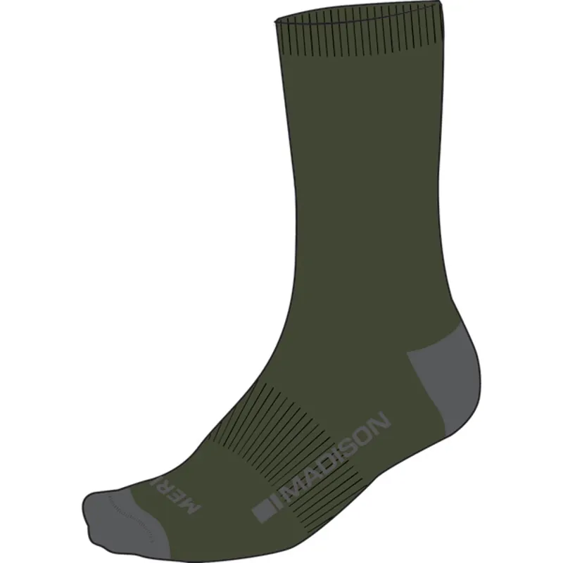 Madison Isoler Merino Deep Winter Socks in Green