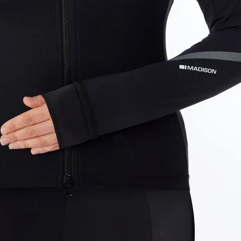 Madison DTE Women's Isoler Thermal Long Sleeve Jacket In Black-3