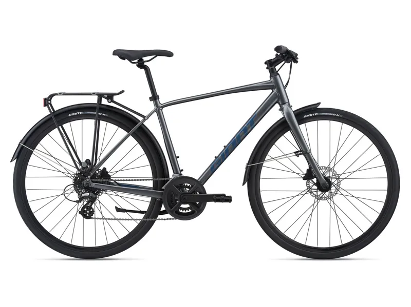 2021 Giant Escape 2 City Disc Hybrid Bike in Silver