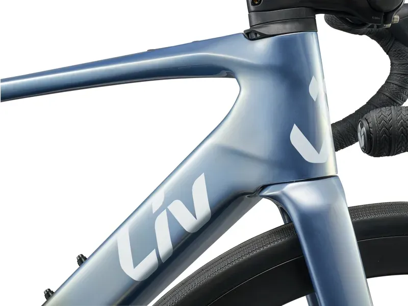 Liv Avail Advanced E+ Elite 1 eRoad Bike in Dreamy Blue/Carbon Smoke-5