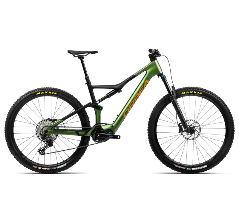 Orbea Rise M20 Mountain Bike in Chameleon Goblin Green/Black Matt