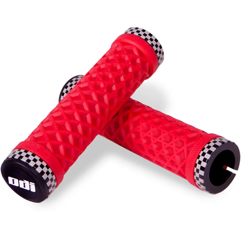 Odi Vans Mountain Bike 130mm Lock On Grips in Red