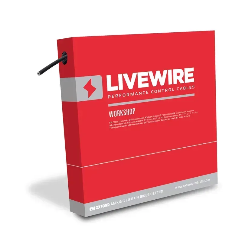 Oxford Livewire 4mm x 1m Gear Outer Cable in Black