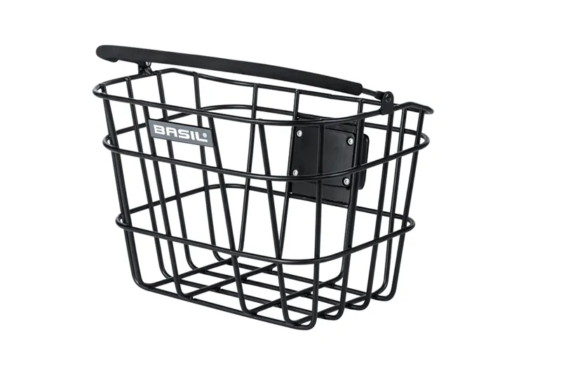 Basil Bremen Alu Front Basket - Black