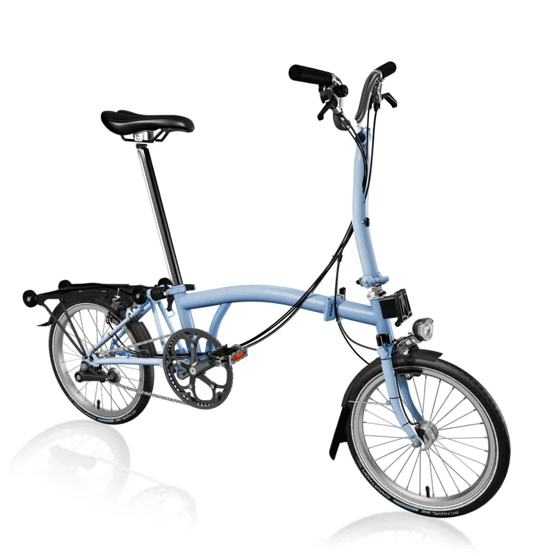 Brompton C Line H 6 Speed Blue with Lights