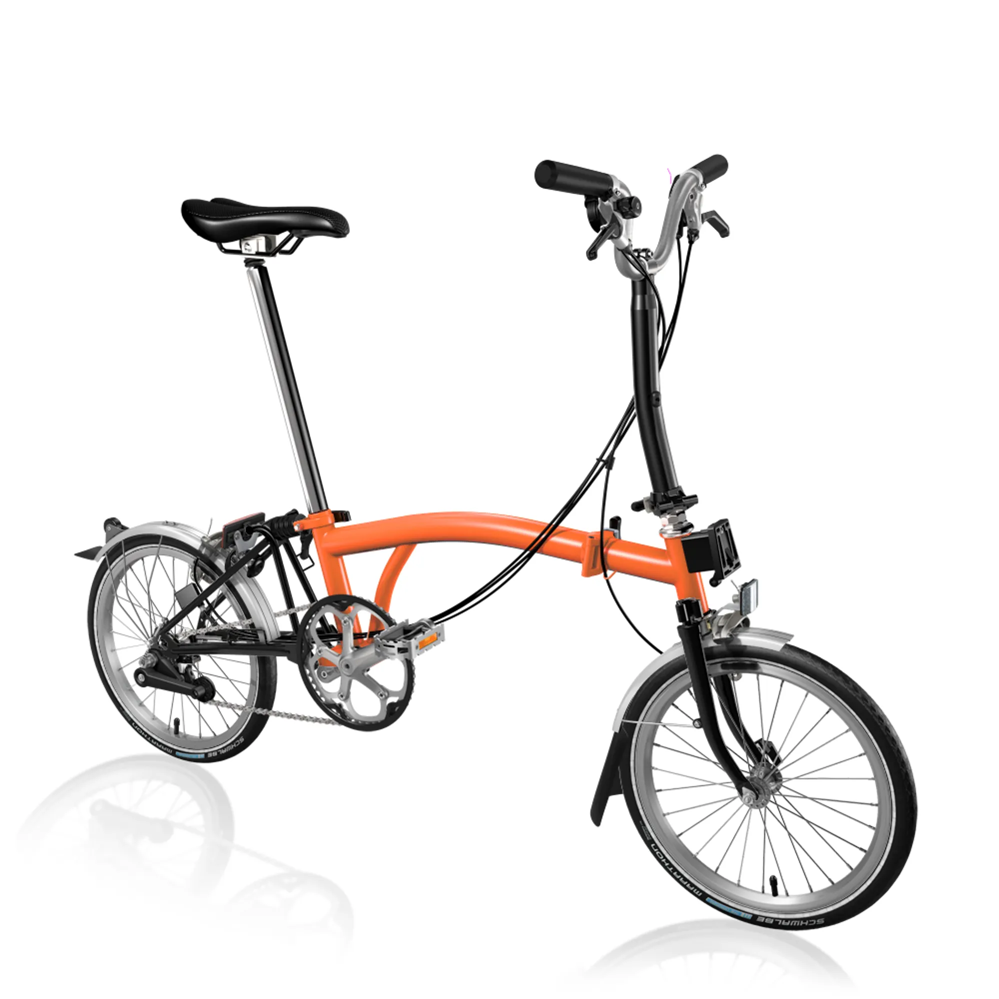 Brompton C Line M 6 Speed in Orange and Black