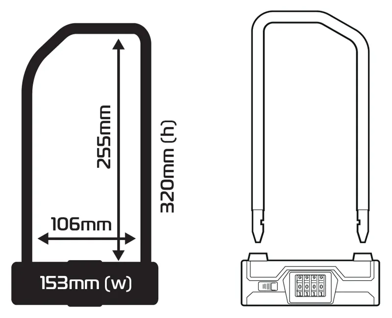 Oxford Combi Shackle 12 U-Lock in Blue-1