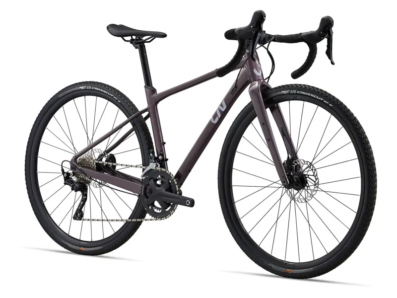 Liv Devote 1 Gravel Bike in Charcoal Plum-1
