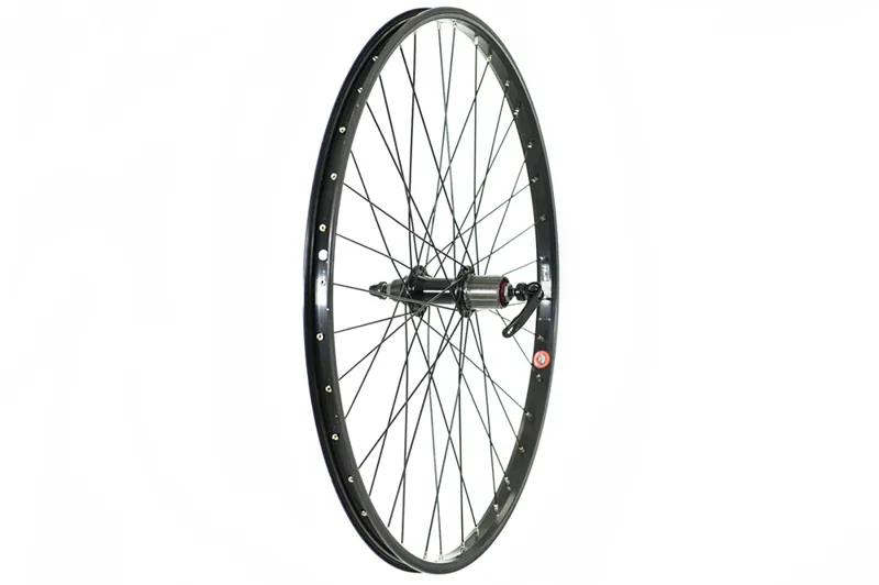 26 X 1.75 Wheel Black 8/9speed Cassette Black rear