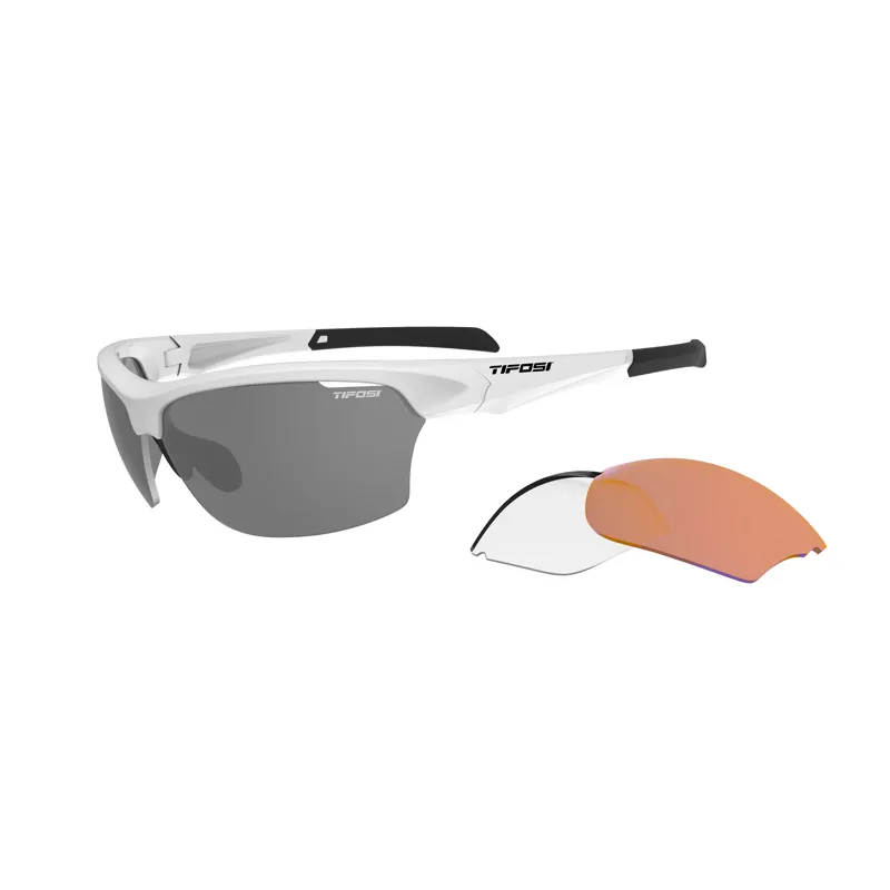 Tifosi Intense Interchangable Lens Sunglasses 2018: WHITE size