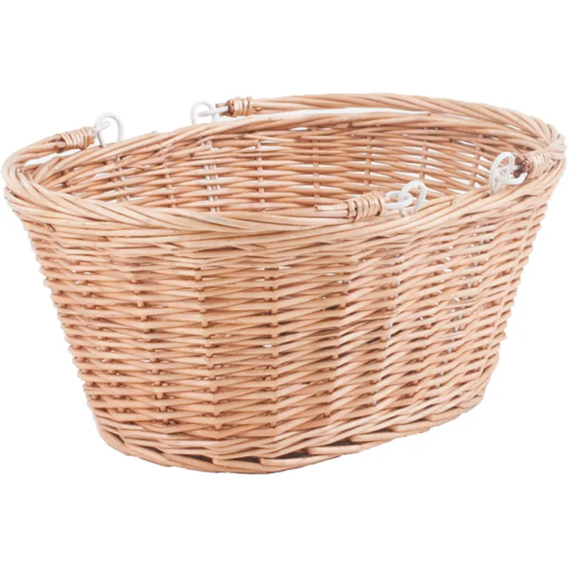 Basket Oval With Back And Bottom Plate Wicker 400 mm x 280 mm x 245 mm