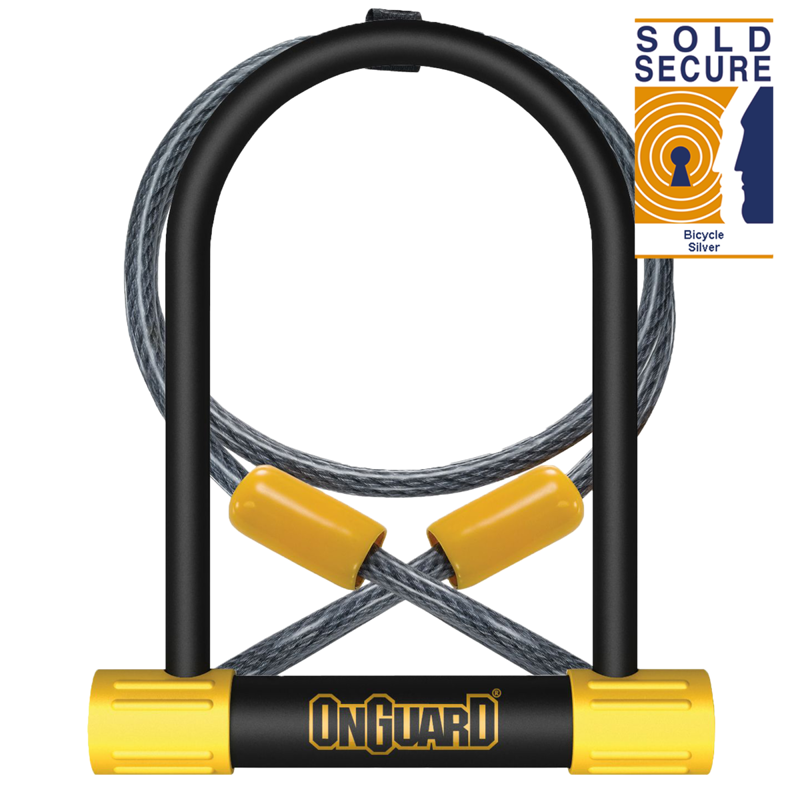 OnGuard Bulldog DT 8012 U-Lock + Extender 115 X 230 X 13mm Black/Yellow 115 x 230mm
