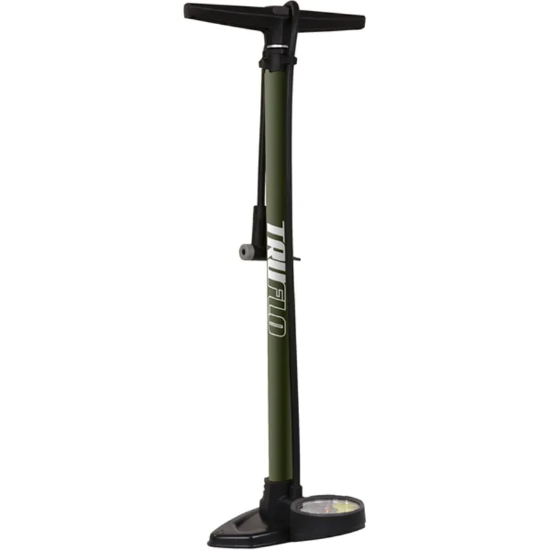 Truflo Supertrax Floor Pump in Olive Green
