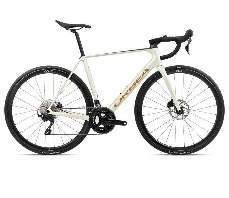 Orbea Orca M35 Road Bike In White Burgundy/Vulca