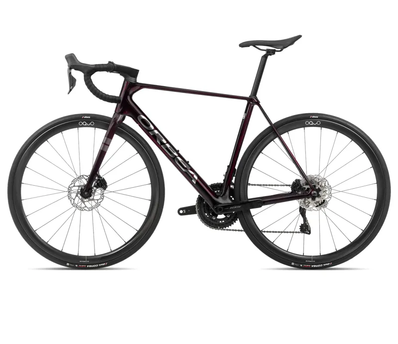 Orbea Orca M35i Road Bike In Wine Red/Titanium-3