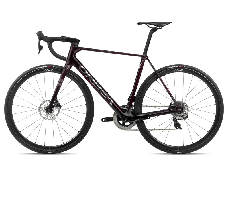 Orbea Orca M31eTeam Road Bike In Wine Red/Titanium-3