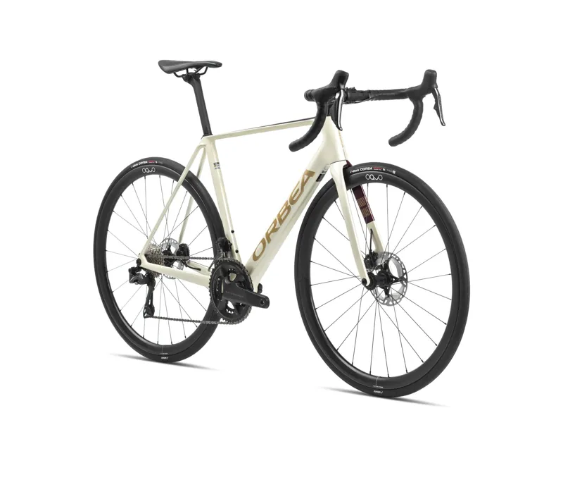 Orbea Orca M30 Road Bike In Ivory White-Burgundy/Vulcano-2