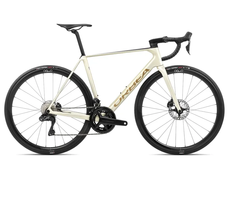 Orbea Orca M20iteam Road Bike In Ivory White-Burgundy/Vulcano