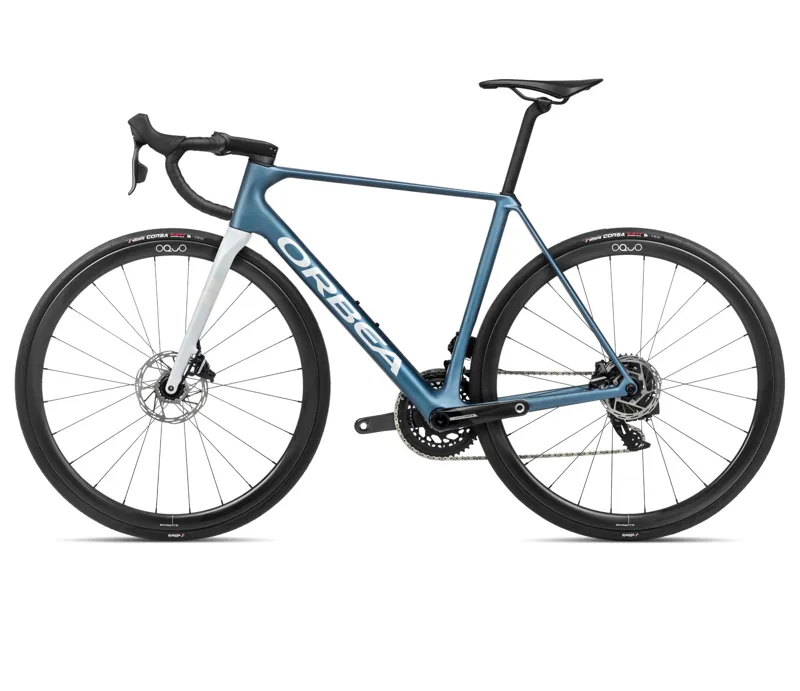 Orbea Orca M21eteam Pwr Road Bike In Slate Blue/Halo Silver-1