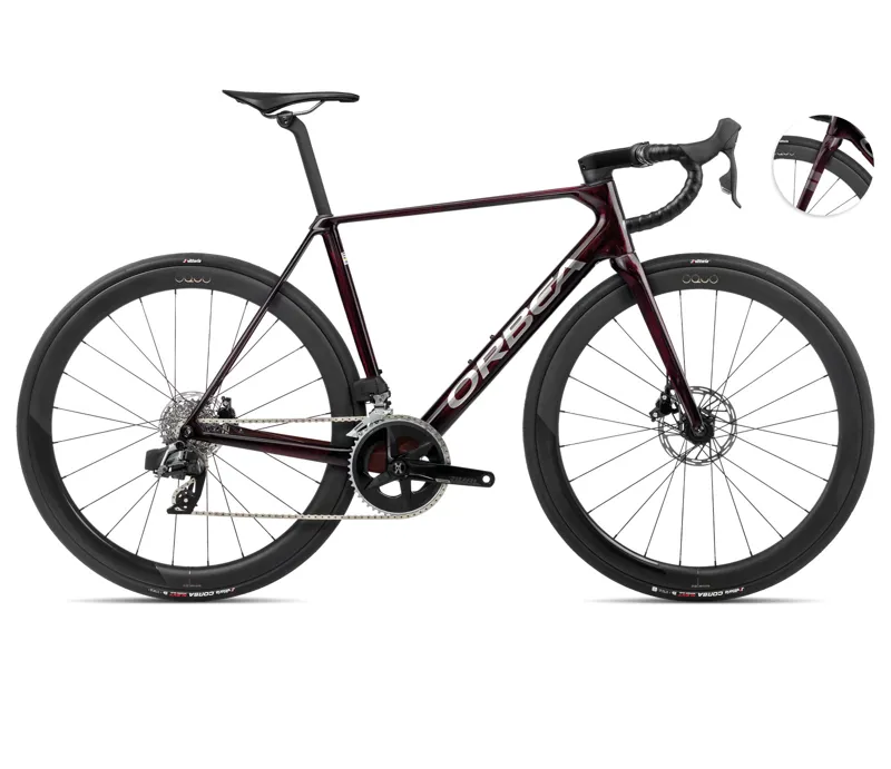 Orbea Orca M31eltd Pwr Road Bike In Wine Red/Titanium-2