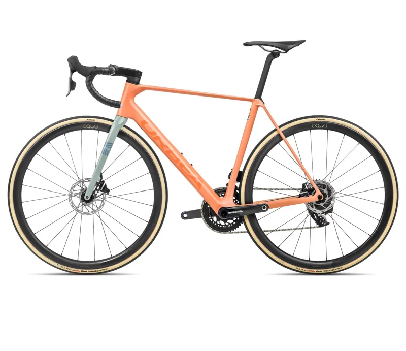 Orbea Orca M21eltd Pwr Road Bike In Orange Cloud/Stone Blue-1