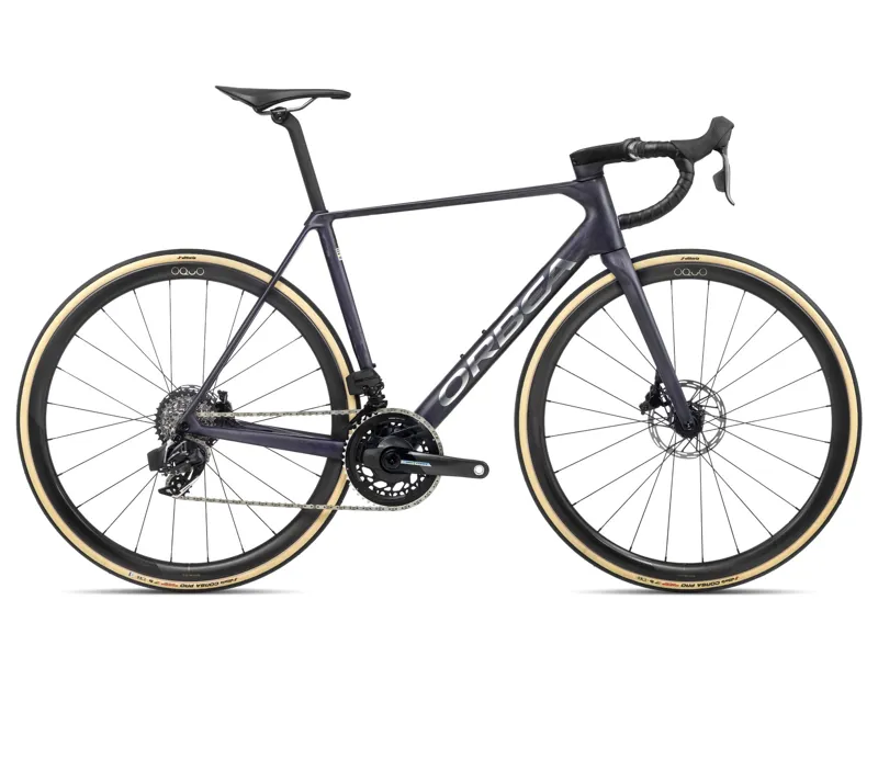 Orbea Orca M21eltd Pwr Road Bike In Tanzanite/Carbon Raw