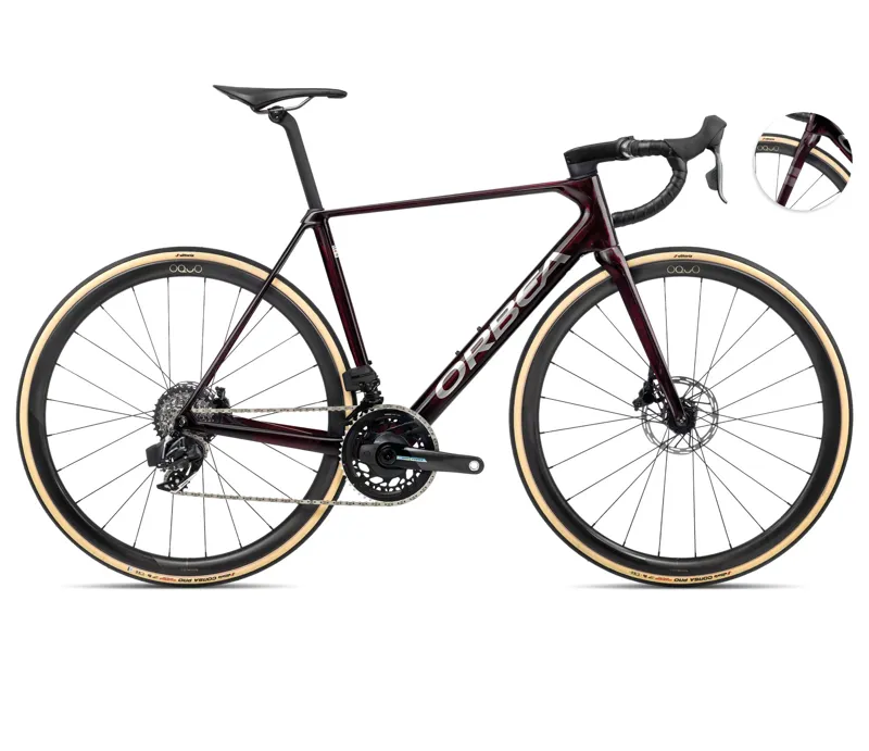 Orbea Orca M21eltd Pwr Road Bike In Wine Red/Titanium-2