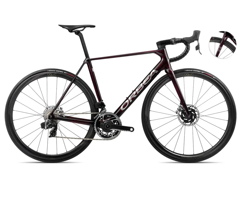 Orbea Orca M11eltd Pwr Road Bike In Wine Red/Titanium