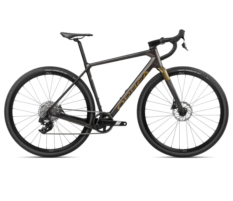 Orbea Terra M41eTeam 1x Gravel Bike In Cosmic Carbon/Metallic Olive