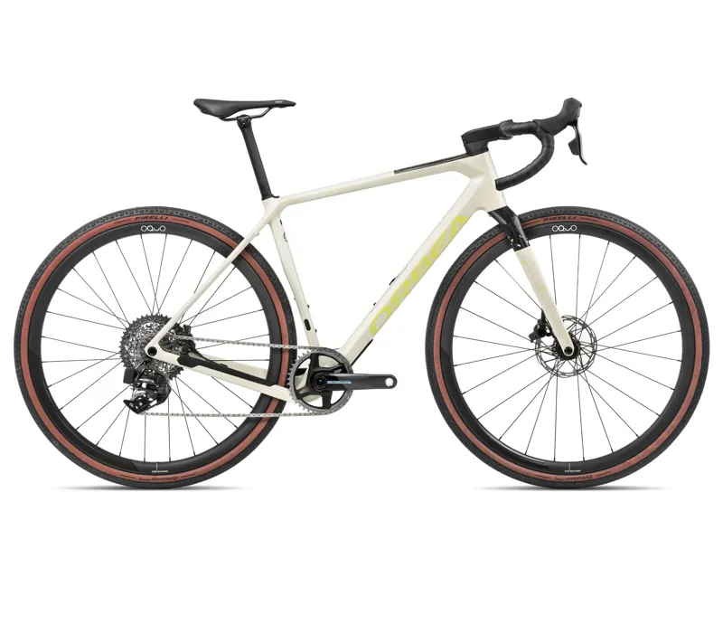 Terra M21eTeam 1x Gravel Bike In Ivory White/Spicy Lime