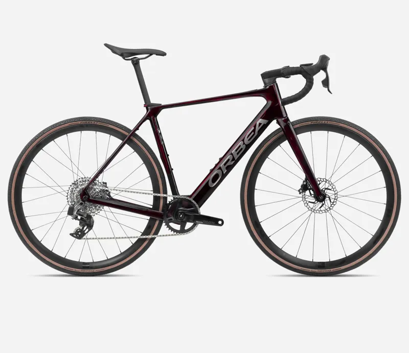 Orbea Gain M31e 1x Electric Road Bike in Wine Red
