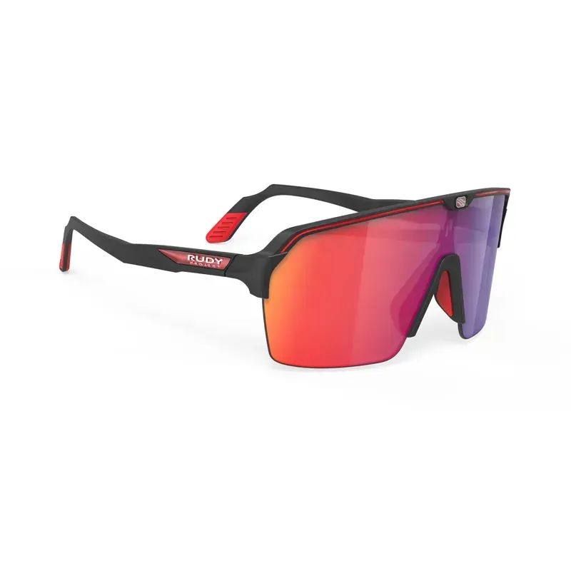 Rudy Project Spinshield Air RP Optics Sunglasses In Black Matte/Multilaser Red