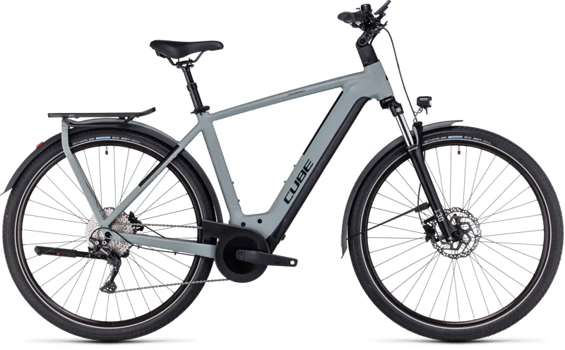 Cube Kathmandu Hybrid One 625 Electric Bike in Swamp Grey-2