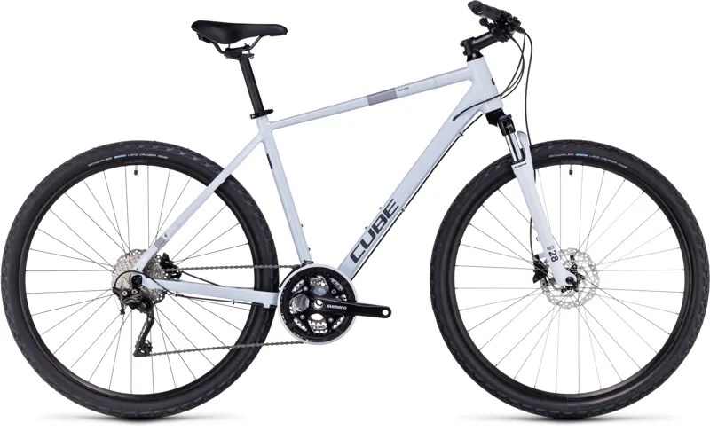 Cube Nature Pro Hybrid Bike in Frost White/Grey