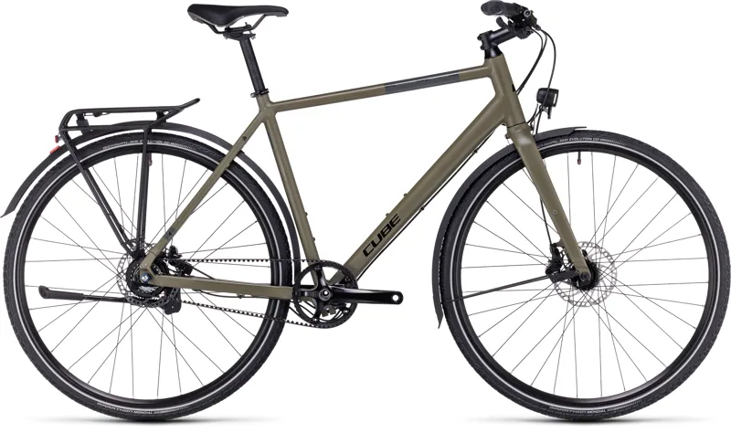 Cube Travel SLX Hybrid Bike in Olive/Black