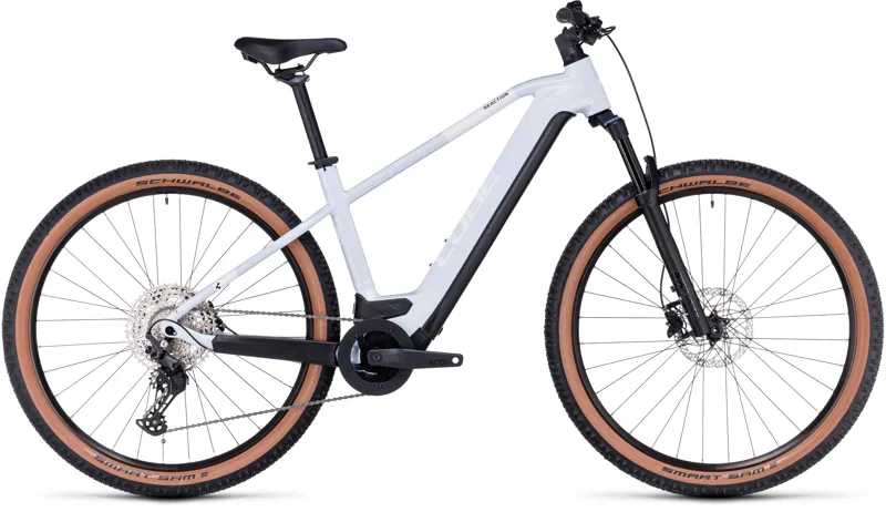 Cube Reaction Hybrid Pro 625 Electric Mountain Bike in Flash White-1