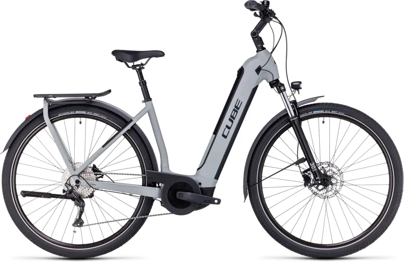 Cube Kathmandu Hybrid One 625 Electric Bike in Swamp Grey-1