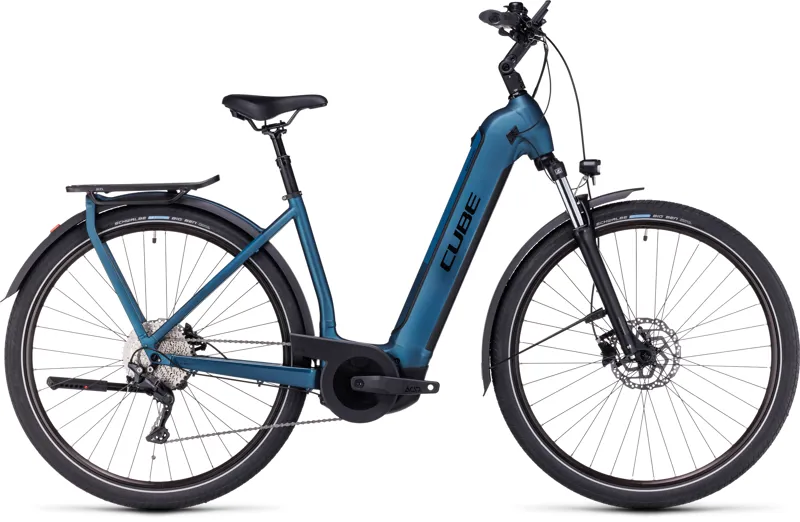 Cube Kathmandu Hybrid One 625 Electric Bike in Blue