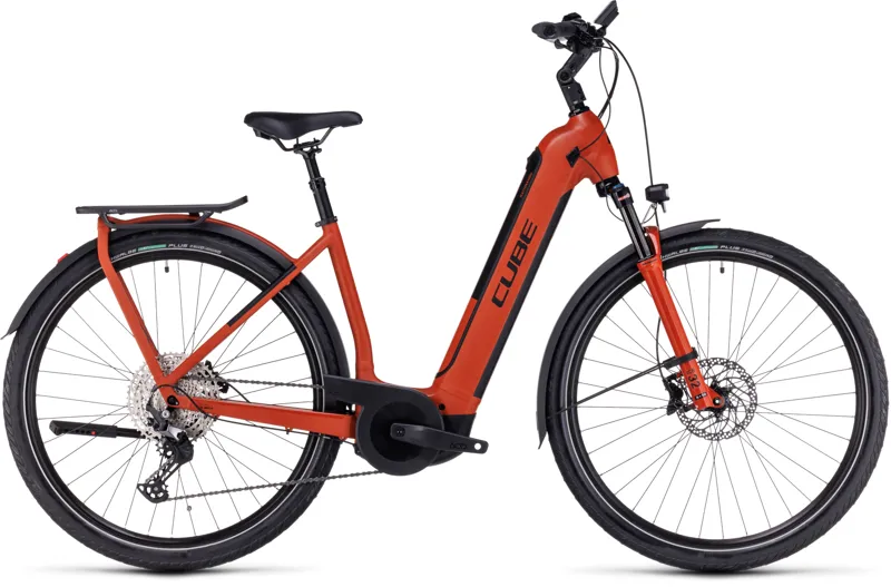 Cube Kathmandu Hybrid Exc 750 Electric Bike in Red/Black