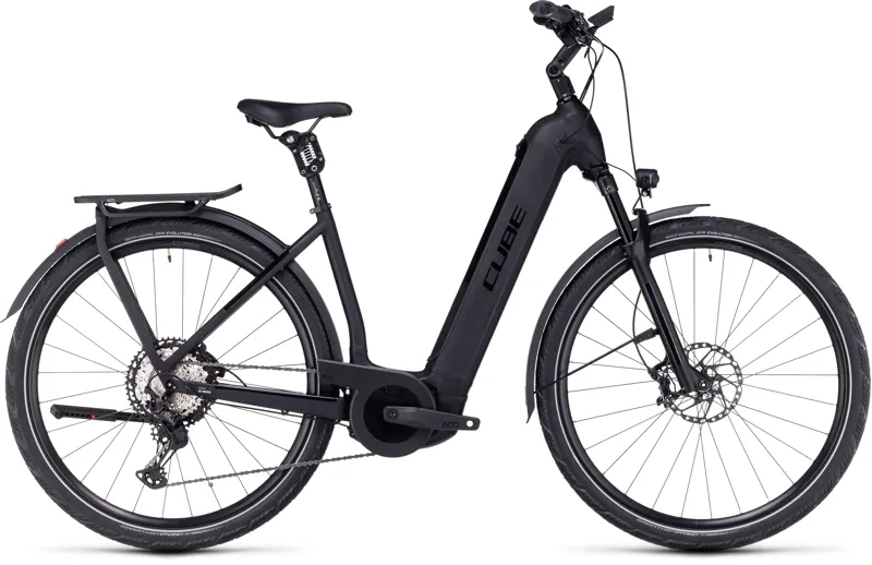 Cube Kathmandu Hybrid Slt 750 Electric Bike in Black/Metal-1