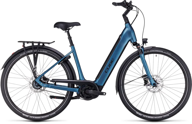 Cube Supreme Hybrid EXC 625 Electric Bike in Blue/Black