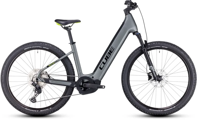 Cube Reaction Pro 500 Hybrid Bike in Grey/Green-1