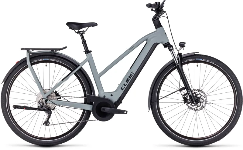 Cube Kathmandu Hybrid One 625 Electric Bike in Swamp Grey