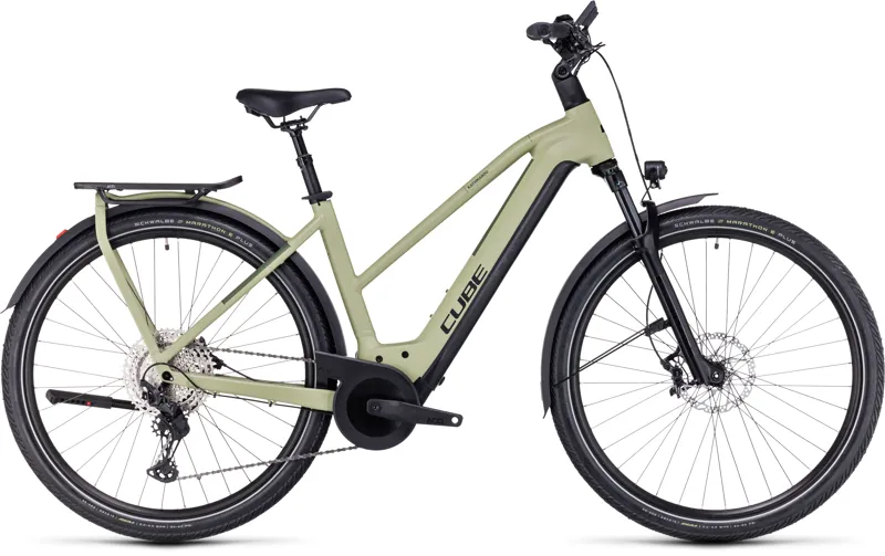 Cube Kathmandu Hybrid SLX 750 Electric Bike in Green/Olive-2
