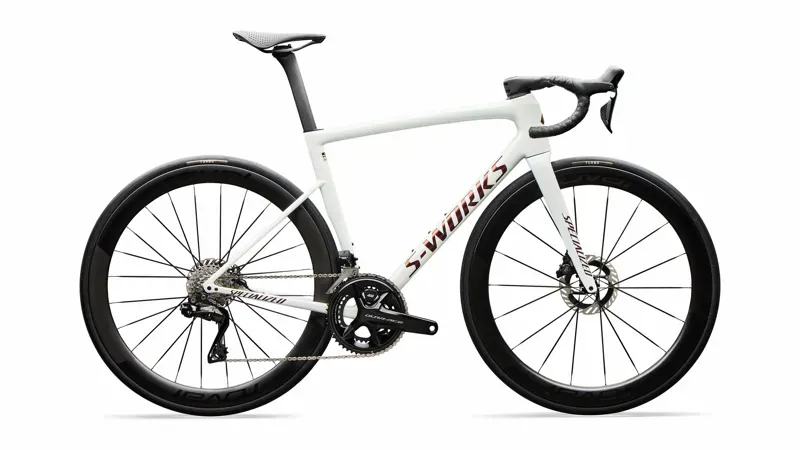 Specialized S-Works Tarmac SL8 Shimano Dura-Ace Di2 Road Bike in Gloss Metallic White Silver-1
