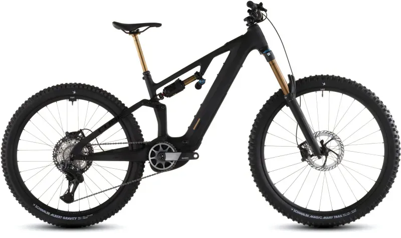 Cube AMS Hybrid 177 c:62 AT 600x eMountain Bike in Carbon/Gold