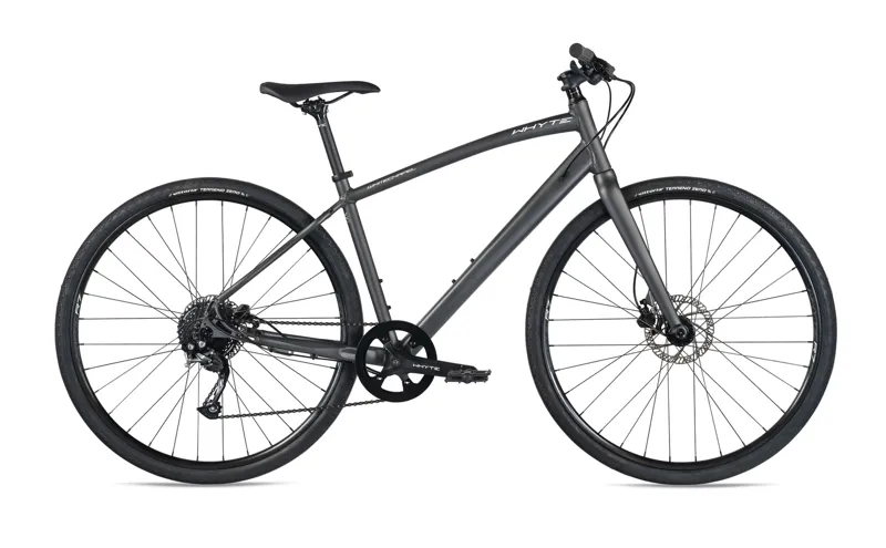 Whyte Whitechapel Commuter Hybrid Bike in Matt Granite with Grey Black